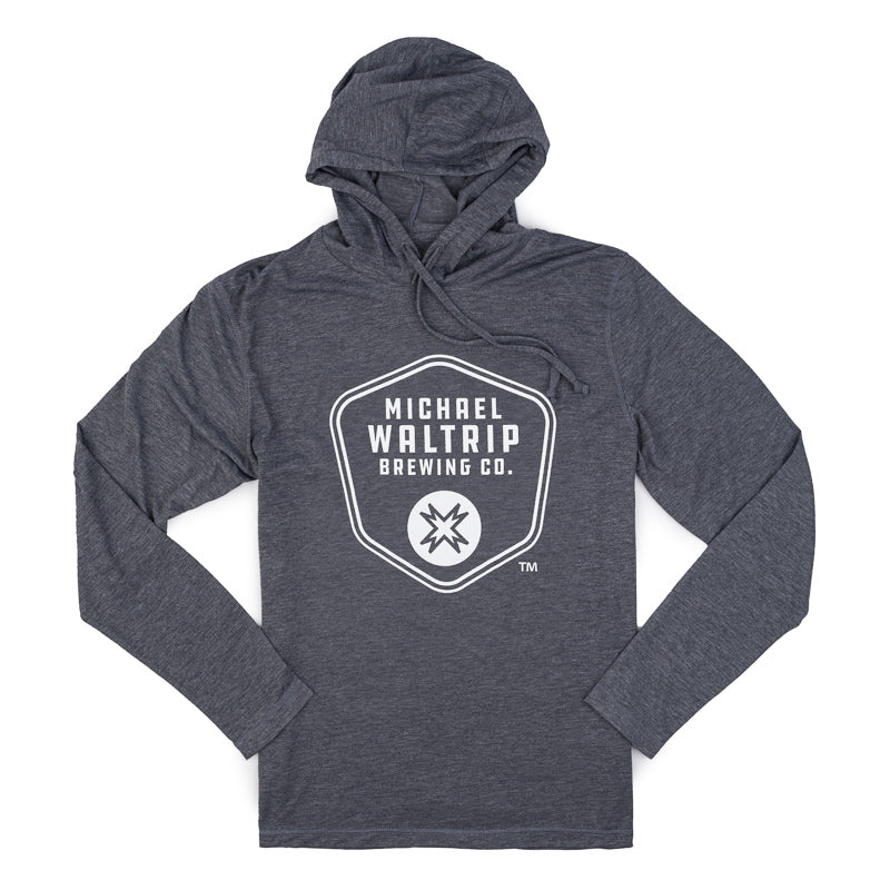 Crest Logo LS Hoodie Tee - Dark Grey Heather