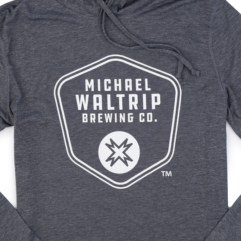 Crest Logo LS Hoodie Tee - Dark Grey Heather