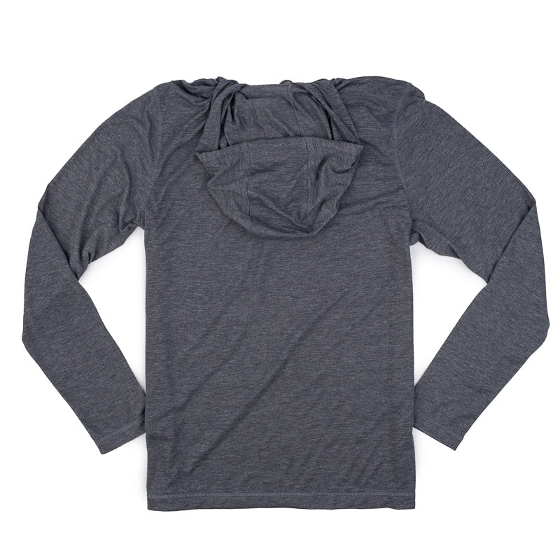 Crest Logo LS Hoodie Tee - Dark Grey Heather