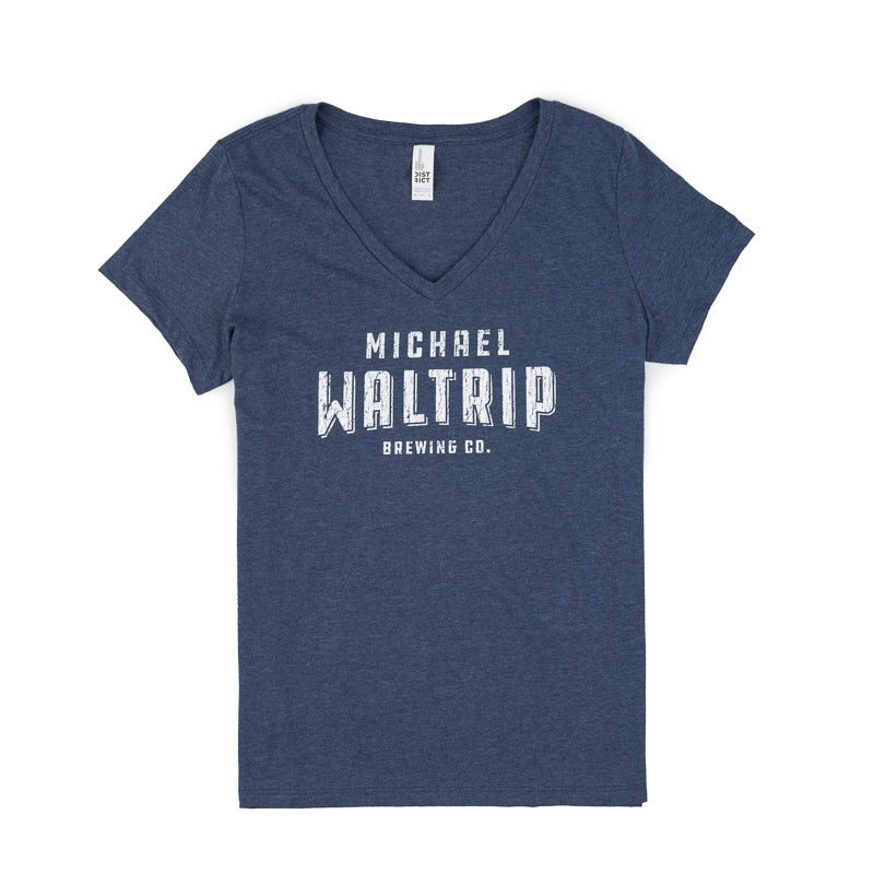 Women's Brewing Co V-Neck Tee - Heather Navy