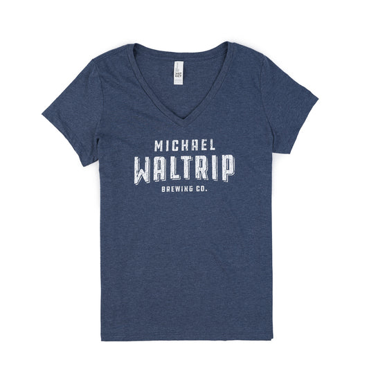 Women's Brewing Co V-Neck Tee - Heather Navy