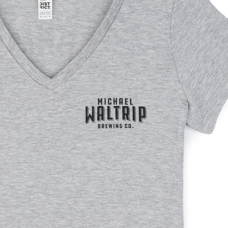 Women's It's Bristol Baby V-Neck Tee - Light Heather Grey