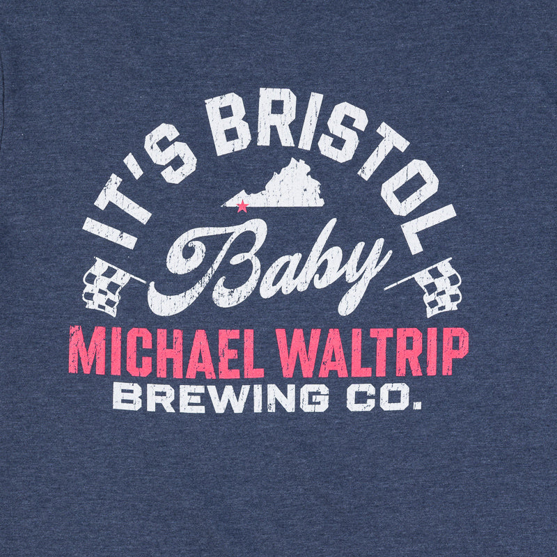 Women's It's Bristol Baby V-Neck Tee - Heather Navy