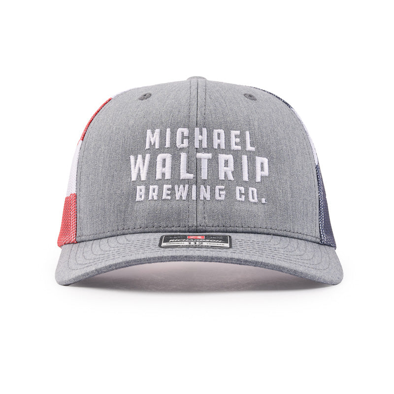 Brewing Co Trucker Cap - Heather Grey / Stars & Stripes