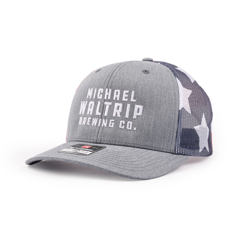 Brewing Co Trucker Cap - Heather Grey / Stars & Stripes