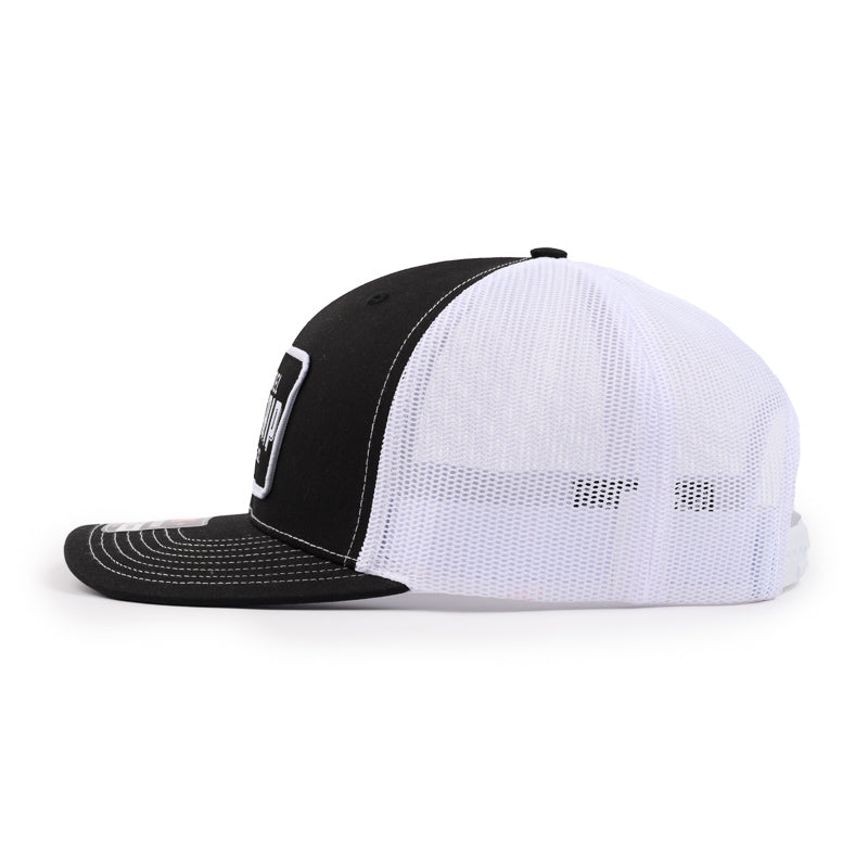 Patch Trucker Cap - Black / White