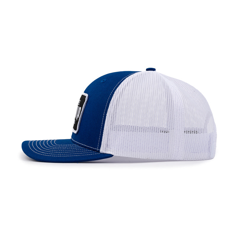 Patch Trucker Cap - Royal / White