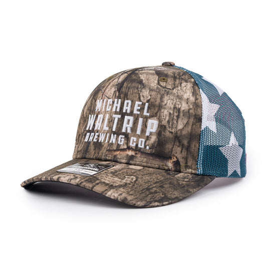 Brewing Co Trucker Cap - Mossy Oak / Flag